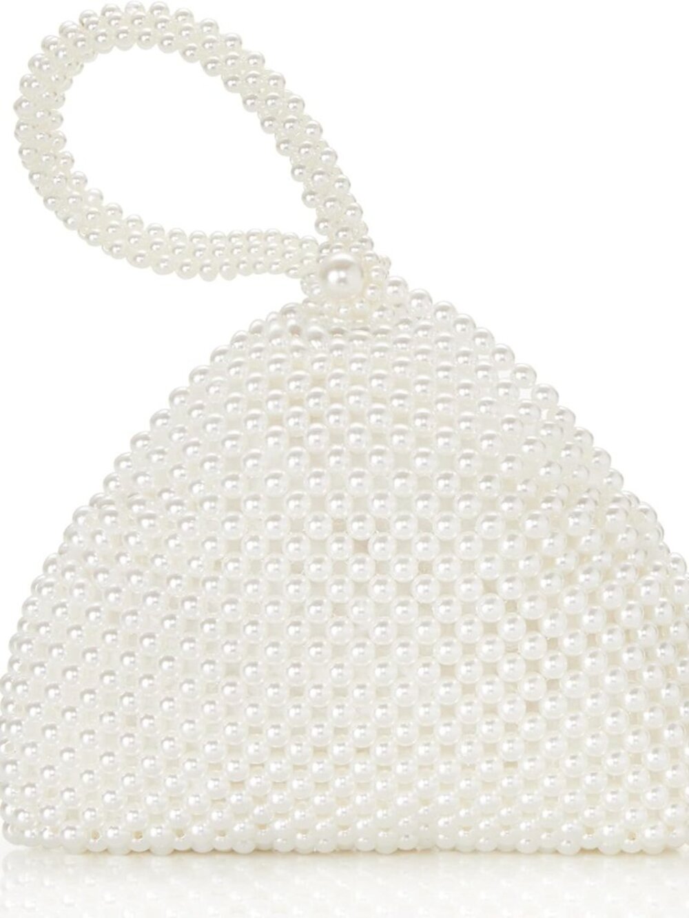 Pearl Clutch Purse Evening Bags for Women Elegant Triangle Purse for Wedding Bri